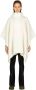Moncler Gewatteerde Hoodie Wollen Cape Jas White Dames - Thumbnail 1