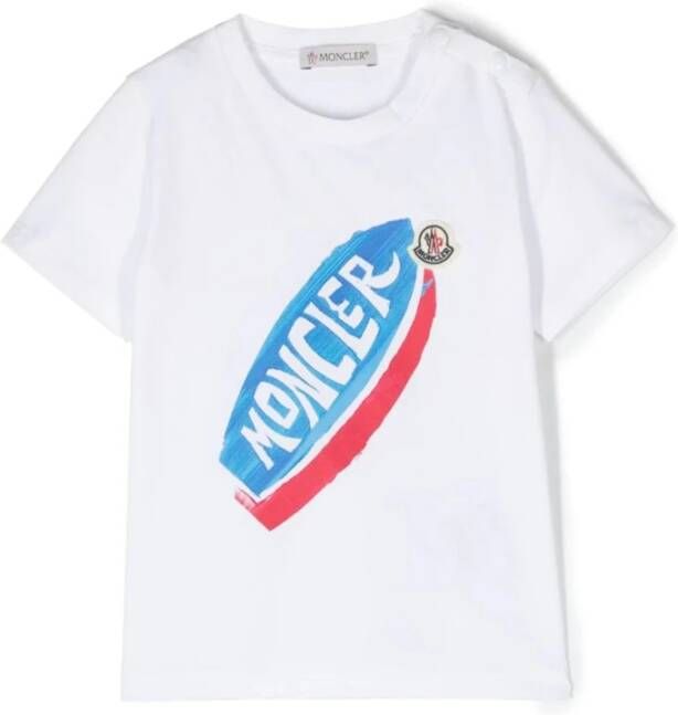 Moncler Grafisch Print Wit T-shirt Wit Heren