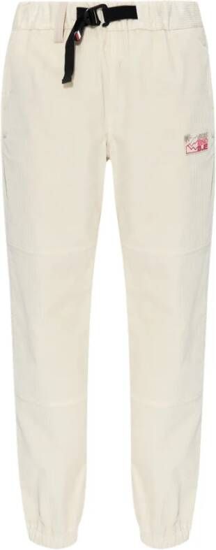 Moncler Corduroy broek met elastische taille White Dames
