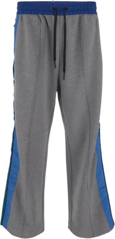 Moncler Grijze Fleece Wide-Leg Sweatpants Grijs Heren