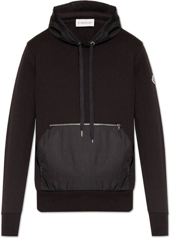 Moncler Bi-Materiaal Sweatshirt Black Heren