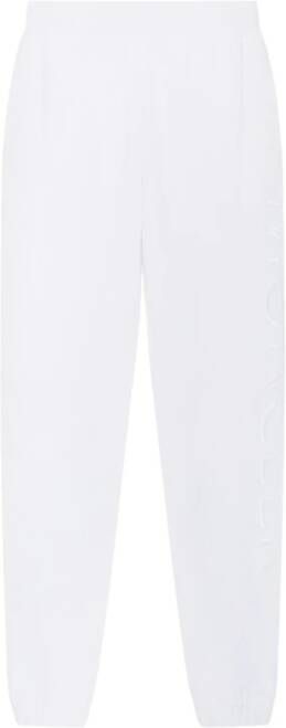 Moncler Geborduurde Logo Sweatpants White Dames