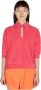 Moncler Katoenen Terry Polo Sweatshirt Roze Dames - Thumbnail 1