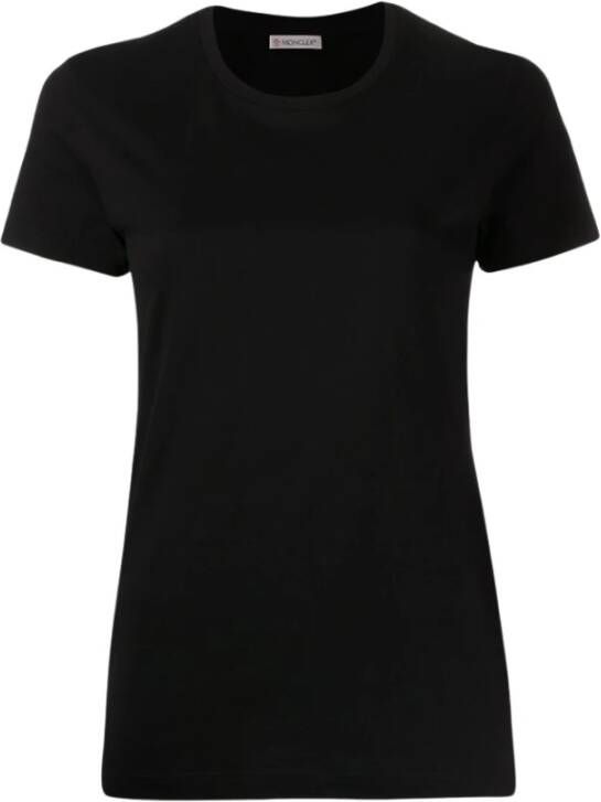 Moncler Klassieke Logo T-shirt Zwart Dames