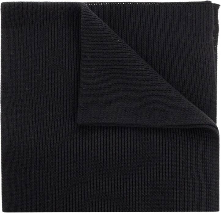 Moncler Logo Sjaal Stijlvolle Winter Accessoire Black Heren