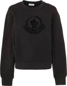 Moncler Logo-print sweatshirt Zwart Dames