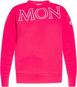 Moncler Logo Sweatshirt Roze Dames