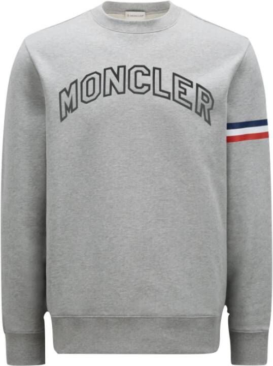 Moncler Logo Sweatshirt voor Heren Grijs Heren