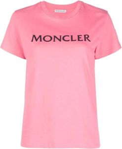Moncler Logo T-Shirt Roze Dames