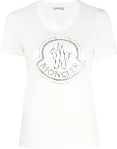 Moncler Logo T-Shirt Wit Dames