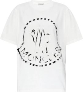Moncler Logo T-Shirt Wit Dames