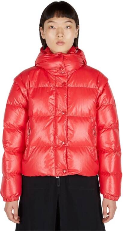 Moncler Mauleon Hoodie Jas Rood Dames