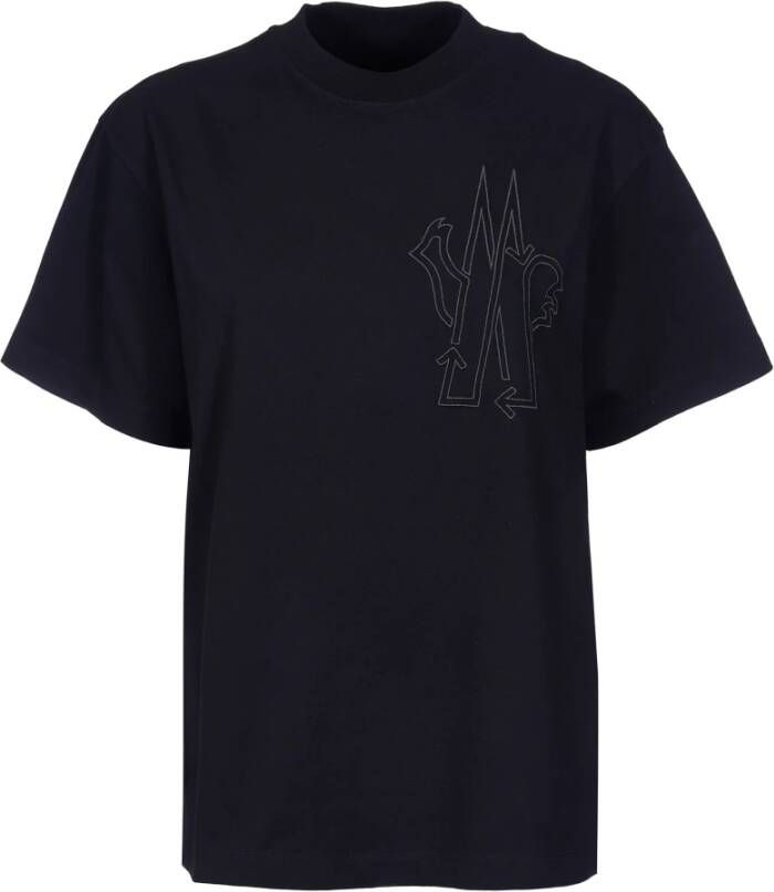 Moncler Metalen Pinafore T-Shirt voor Vrouwen Zwart Dames