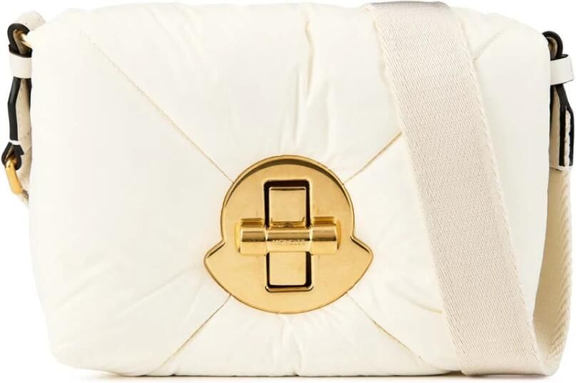 Moncler Twist-Lock Mini Crossbody Tas Witte Schouder White Dames