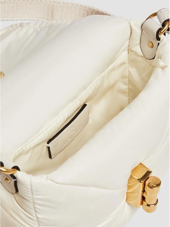 Moncler Twist-Lock Mini Crossbody Tas Witte Schouder White Dames - Foto 4