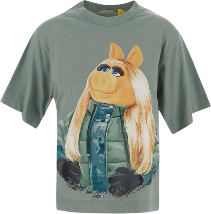 Moncler Muppets Shirt Stijlvolle Collectie Groen Dames