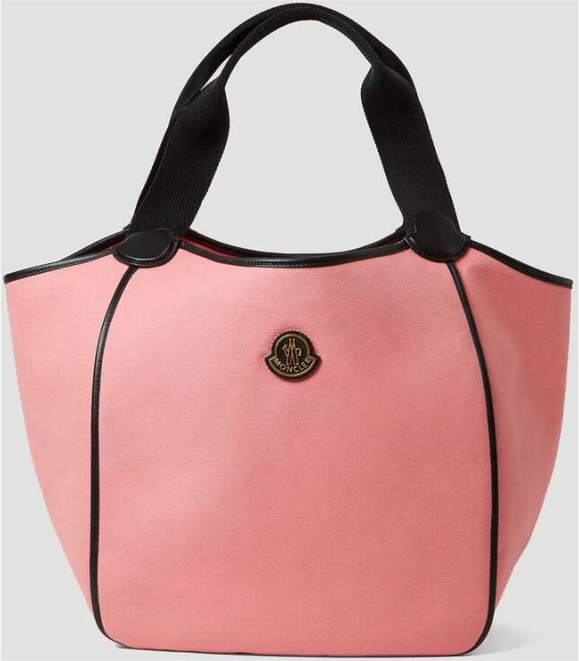 Moncler Roze Logo-Patch Tote Bag Pink Dames