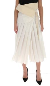Moncler Pleated Midi Skirt Wit Dames