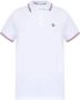 Moncler Handtekening Logo Polo Shirt White Heren - Thumbnail 1
