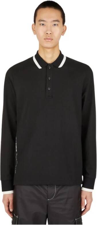 Moncler Polo T-shirt met grafische print Zwart Heren