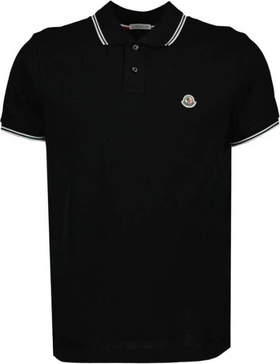 Moncler Klassieke Logo Polo Shirt Black Heren