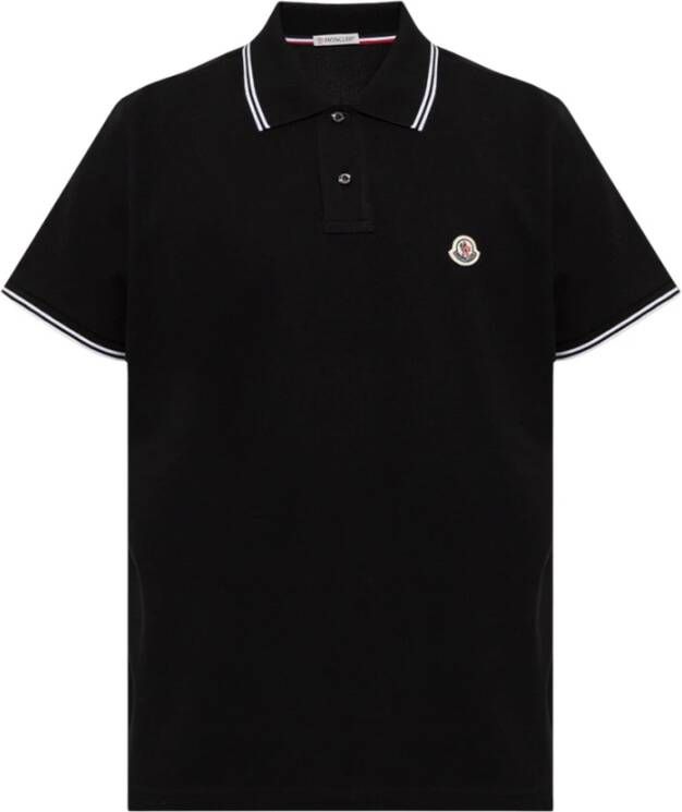 Moncler Polo Shirt Black Heren