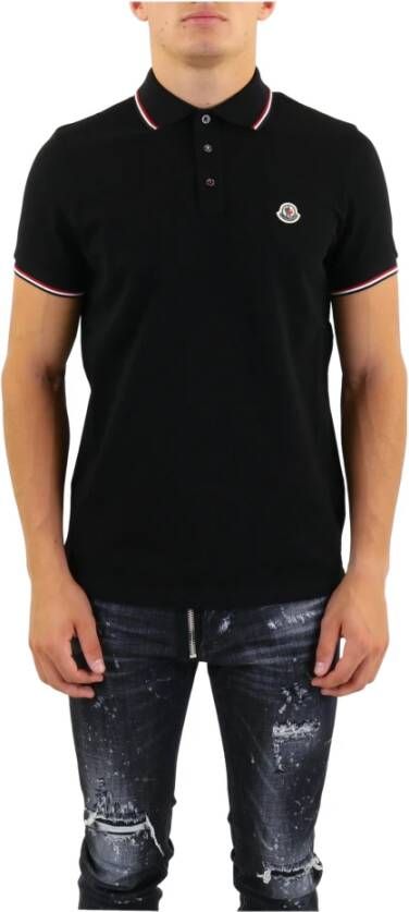 Moncler Poloshirt Zwart Heren