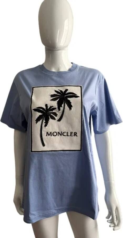 Moncler Pre-owned Cotton tops Blauw Dames
