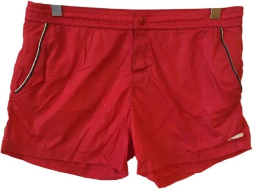 Moncler Pre-owned Fabric bottoms Rood Heren
