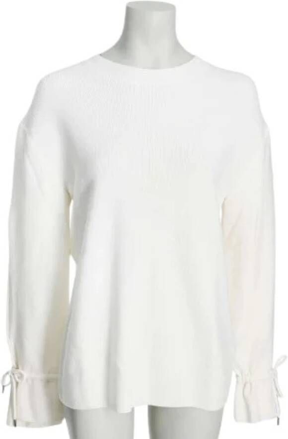 Moncler Pre-owned Pratilled fabric tops White Dames