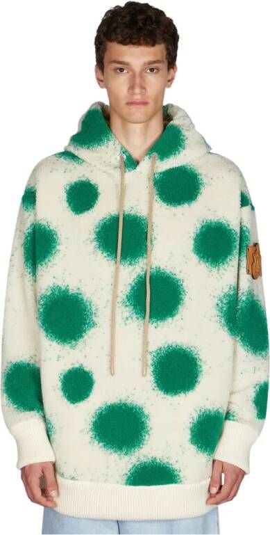 Moncler Abstract Motief Oversized Hoodie Green Unisex