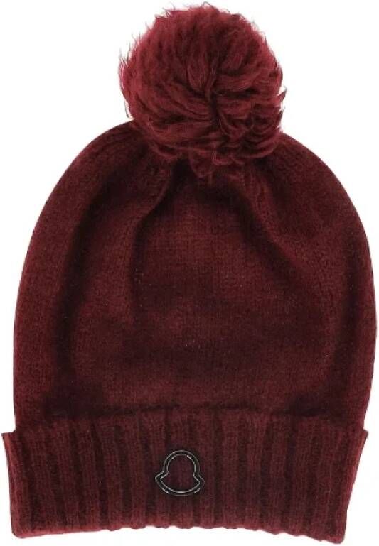 Moncler Pre-owned Wool hats Rood Dames