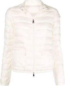 Moncler Quilted Down Jacket Wit Dames