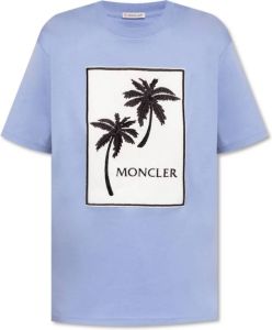 Moncler Relaxed-fitting T-shirt Blauw Dames