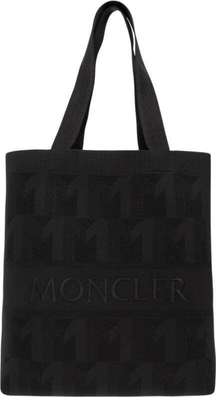 Moncler Shopper tas met logo Zwart Heren