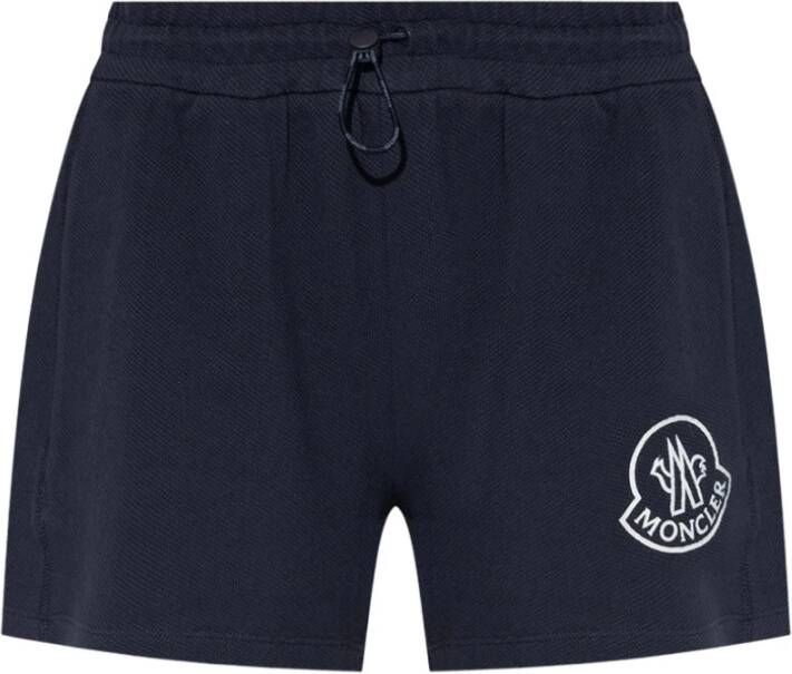Moncler Shorts met logo Blue Dames
