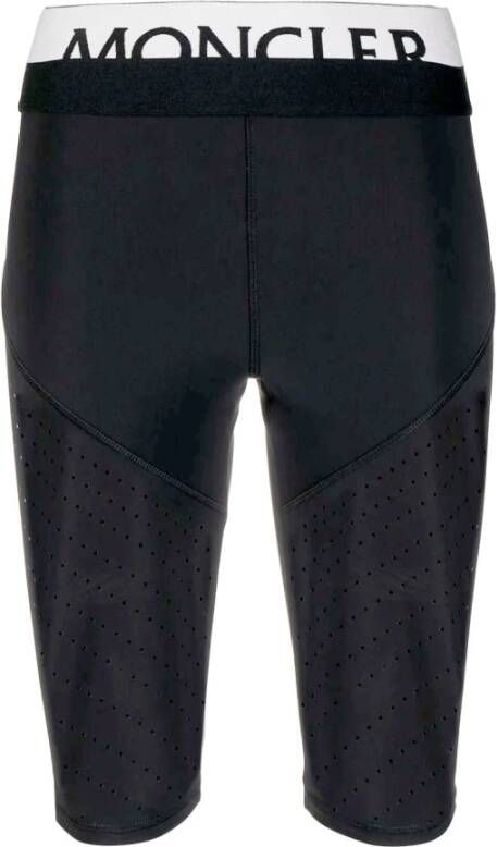Moncler Zwarte Stretch Fietsbroek Zwart Dames