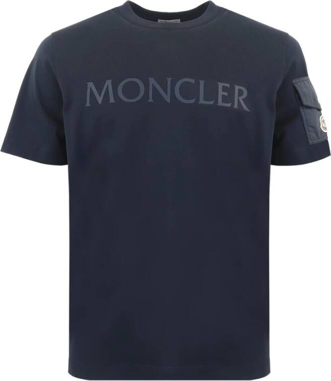 Moncler Stijlvol Ss T-Shirt voor Heren Blauw Heren