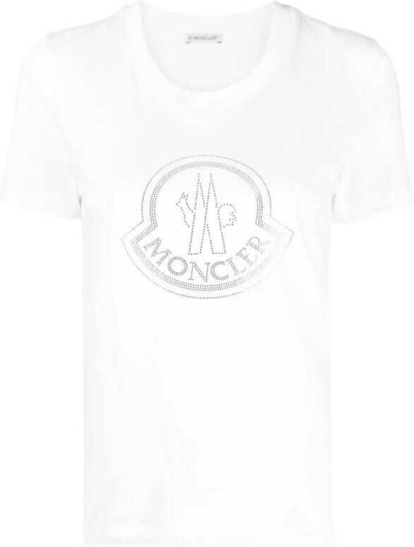 Moncler Stijlvolle Dames T-shirt met Hak en Zoolhoogte Wit Dames