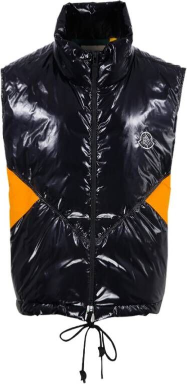 Moncler Gerecyclede Froissé Nylon Vest voor Heren Zwart Heren
