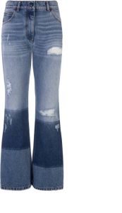 Moncler Straight Jeans Blauw Dames