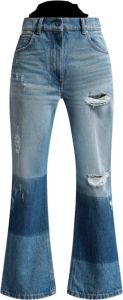 Moncler Straight Jeans Blauw Dames