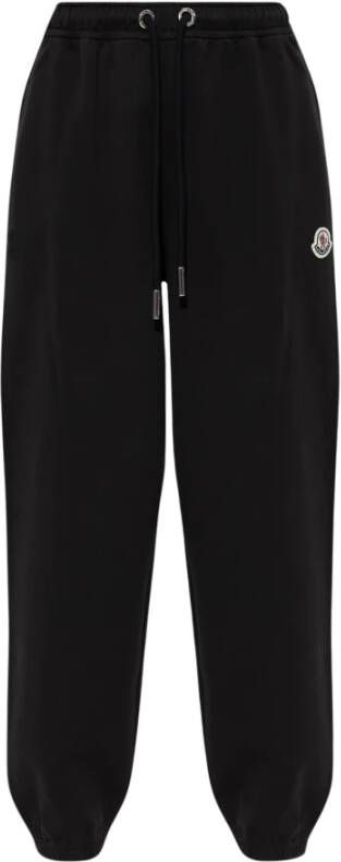 Moncler Sweatpants met logo patch Zwart Dames