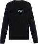 Moncler Sweatshirt met fluwelen logo Zwart Heren - Thumbnail 1