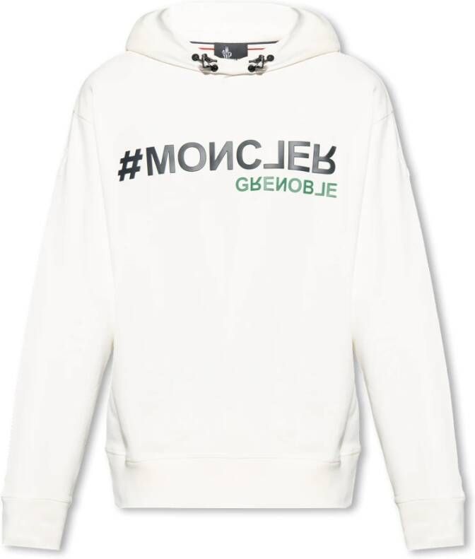 Moncler Sweatshirt met logo Beige Heren