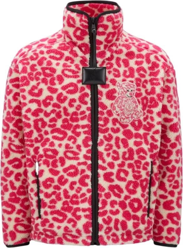 Moncler Sweatshirt met rits en Teddy Bear-logo Roze Dames