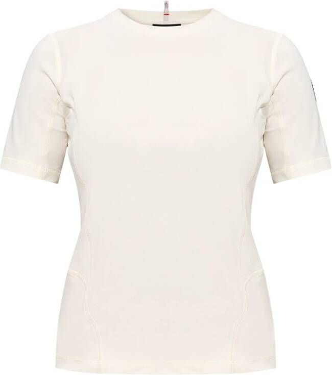 Moncler Vintage Logo Patch T-Shirt White Dames