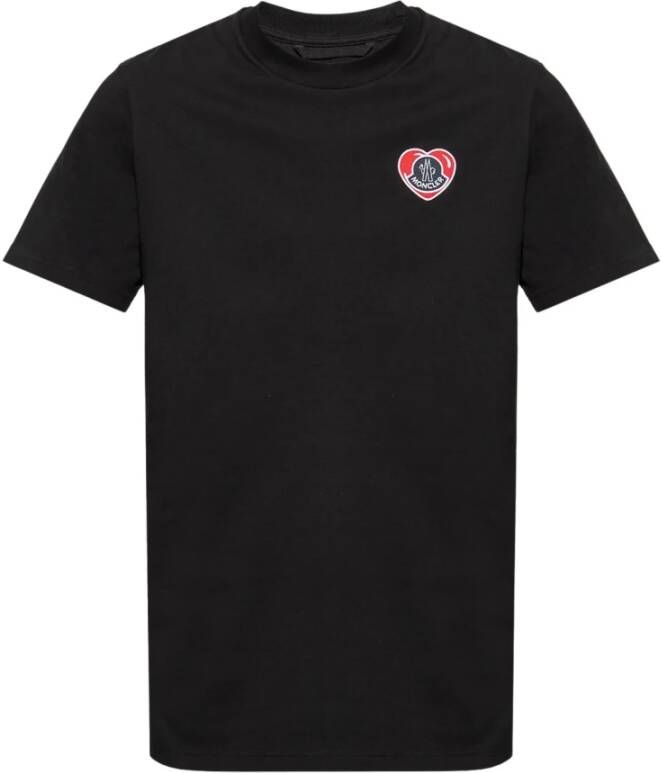 Moncler T-shirt met logo Zwart Heren