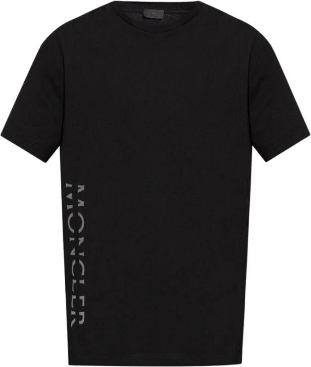 Moncler T-shirt met logo Zwart Heren