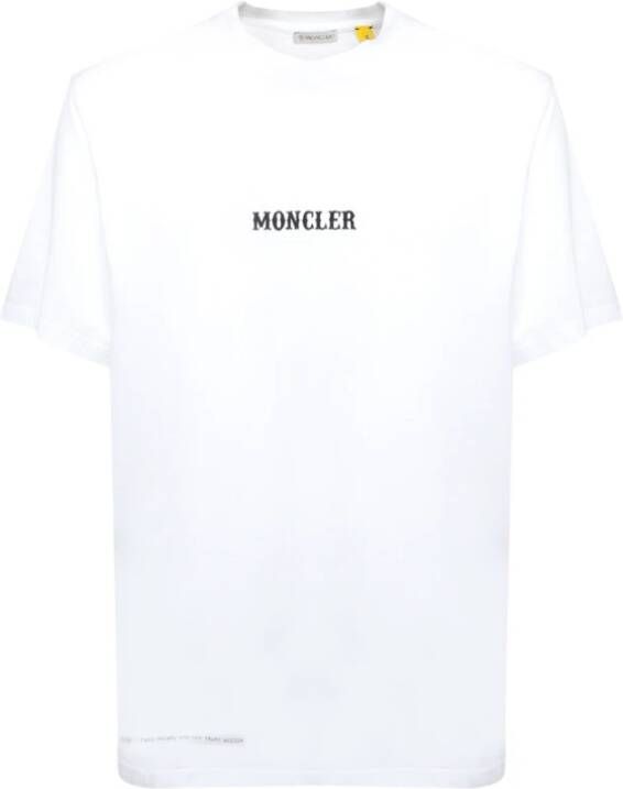 Moncler Circus Print Katoenen T-Shirt White Heren